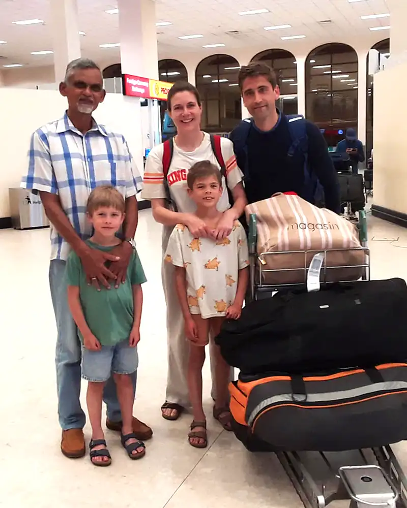 Famille de touristes belges